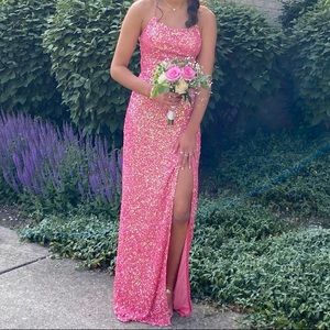 BRIGHT PINK LONG DRESS! Beautiful!